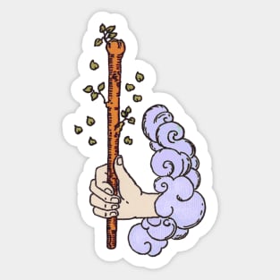 Ace of Wands Tarot Hand Sticker